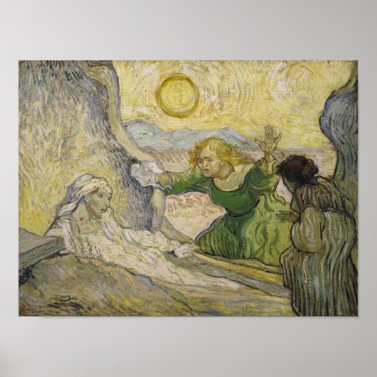 Anheben von Lazarus (nach Rembrandt) Van Gogh Fine Poster (Vorne)