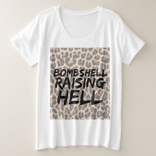 Anhebende Hölle der Bombe Große Größe T-Shirt (Design vorne)