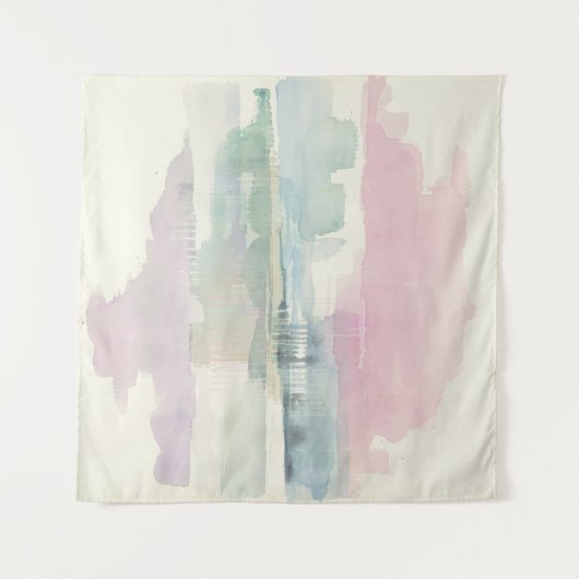 Anhebender Nebel | in den weichen Pastellen Wandteppich (Vorderseite)