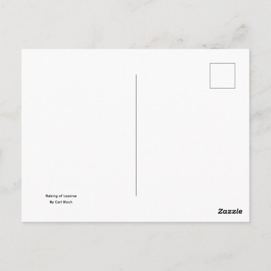 Anhebung von Lazarus, Carl Bloch, Postkarte (Rückseite)