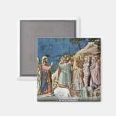 Anhebung von Lazarus durch Giotto di Bondone Magnet (Vorderseite/Rückseite)