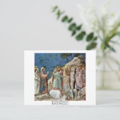 Anhebung von Lazarus durch Giotto di Bondone Postkarte (Stehend Vorderseite)
