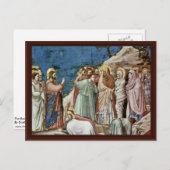 Anhebung von Lazarus durch Giotto di Bondone Postkarte (Vorne/Hinten)