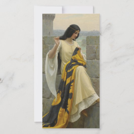 Anheften der Standardflagge (mittelalterliche Frau Karte (Vorderseite)