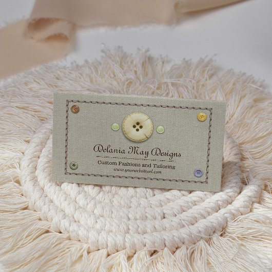 Anheften und Tasten für Seamstress Visitenkarte
