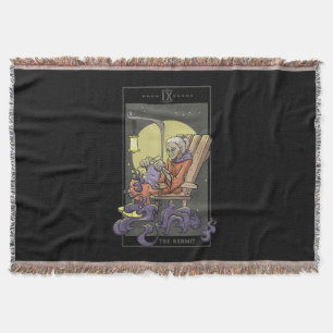 Anheften von Hermit-Tarot-Kartenquilz Decke