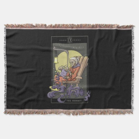 Anheften von Hermit-Tarot-Kartenquilz Decke (Vorderseite)