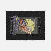 Anheften von Hermit-Tarot-Kartenquilz Fleecedecke (Vorderseite (Horizontal))