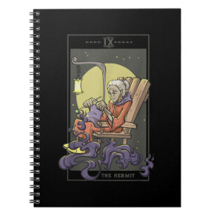 Anheften von Hermit-Tarot-Kartenquilz Notizblock
