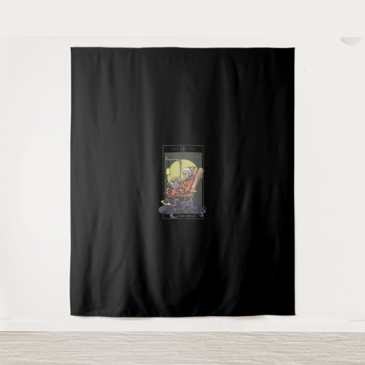 Anheften von Hermit-Tarot-Kartenquilz Wandteppich (Vorderseite)