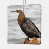 Anhinga auf der Lauer Keramikornament (Links)