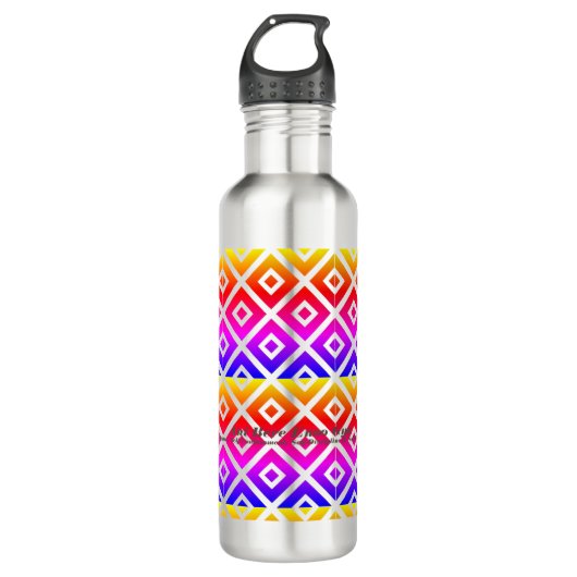 Ani Bere Enso Gya Self Containment Adinkra Symbol Edelstahlflasche (Vorderseite)