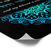 Ani L'Dodi Bible Aquamarin Mandala Giclée Kunstdru Poster (Ecke)