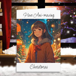 Ani mazing Christmas Anime Pun Karte
