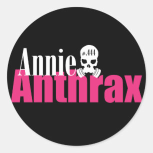 Anie anthrax - schwarzer Aufkleber
