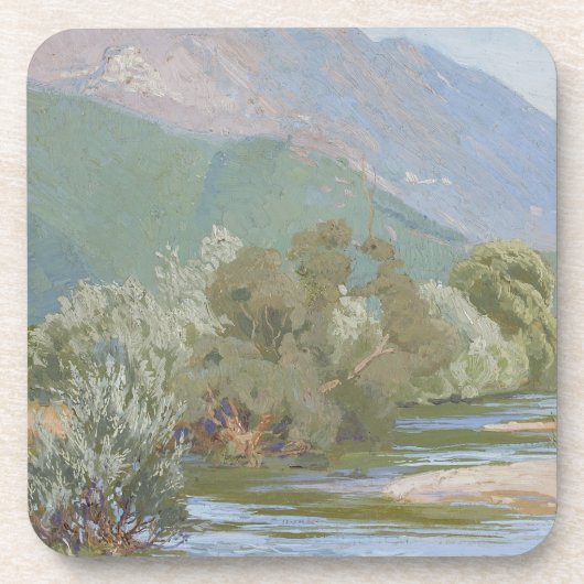 Aniene River Atemberaubende Jugendstil-Landschaft Getränkeuntersetzer (Vorderseite)