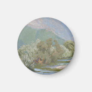 Aniene River Atemberaubende Jugendstil-Landschaft Magnet