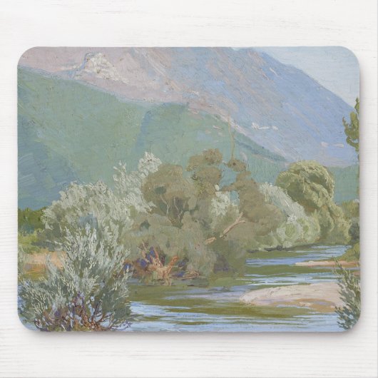 Aniene River Atemberaubende Jugendstil-Landschaft Mousepad (Vorne)