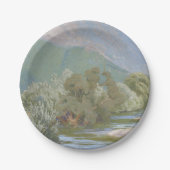 Aniene River Atemberaubende Jugendstil-Landschaft Pappteller (Vorderseite)
