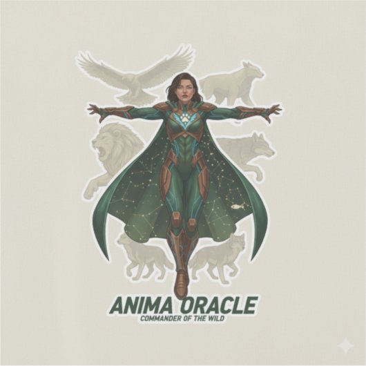 “Anima Oracle Warrior | Mystic Protector Fantasy Aufkleber (Vorderseite)