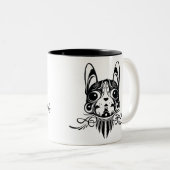 animabasd Hündchenhundeboston-Terrier-Tasse Zweifarbige Tasse (VorderseiteRechts)