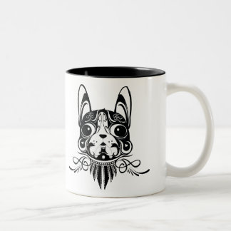 animabasd Hündchenhundeboston-Terrier-Tasse Zweifarbige Tasse