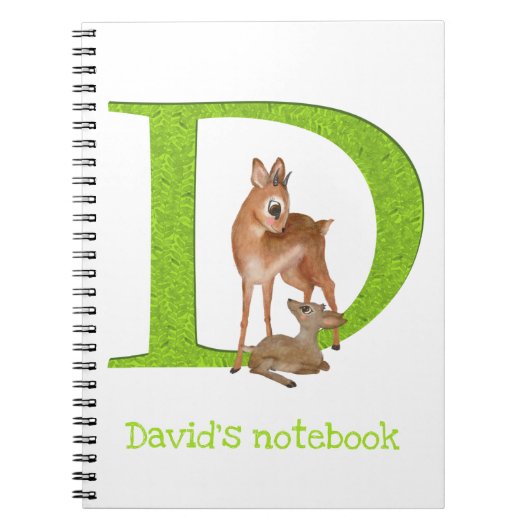 Animal ABC D ist für Dik-Dik-Notebook Notizblock (Vorderseite)
