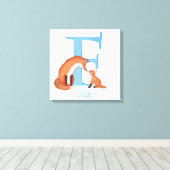 Animal ABC F ist für Fox Leinwand gedruckt (Insitu (Holzboden))