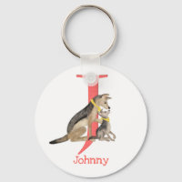 Animal ABC J is for jackal key ring