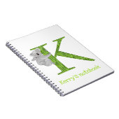 Animal ABC K ist für Koala-Notizbuch geeignet Notizblock (Rechte Seite)