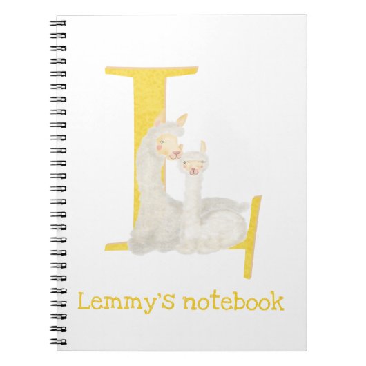 Animal ABC L ist für Lamakobheft Notizblock (Vorderseite)
