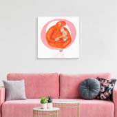 Animal ABC O ist für den Druck von Orang-utan-Lein Leinwanddruck (Insitu (Wohnzimmer))