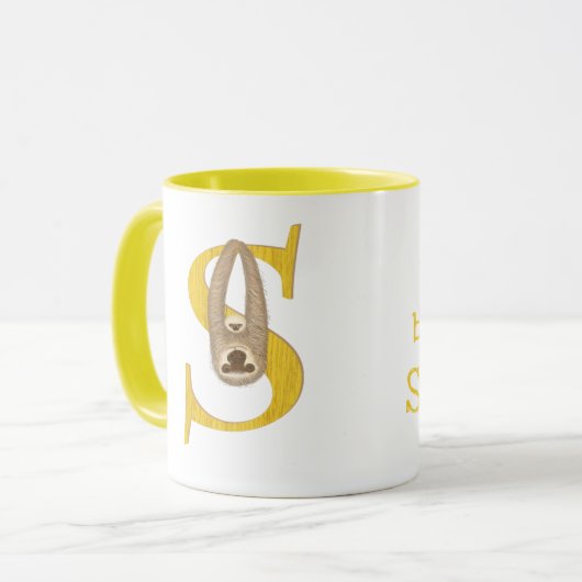 Animal ABC S is for sloth mug Tasse (Vorderseite Links)