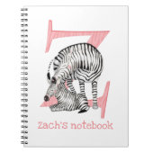 Animal ABC Z ist für Zebra-Notizbuch Notizblock (Vorderseite)