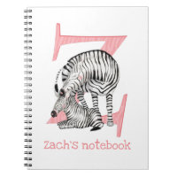 Animal ABC Z ist für Zebra-Notizbuch