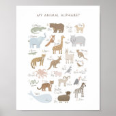 Animal Alphabet ABC Kinder Zimmerdekor Poster (Vorne)