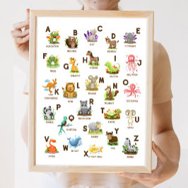 Animal Alphabet ABC Klassenzimmer Lehrplakat Poster