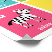 Animal Alphabet | Alphabet Wall Art Poster (Ecke)