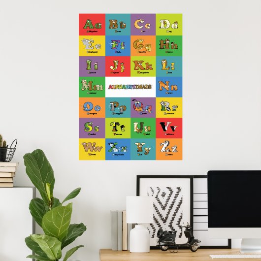 Animal Alphabet - Alphabetimes Poster (Heimbüro)
