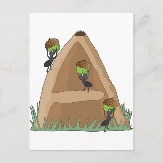Animal Alphabet Anthill Postkarte (Vorderseite)