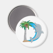 Animal Alphabet Dolphin Magnet (Vorderseite/Rückseite)
