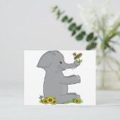 Animal Alphabet Elephant Postkarte (Stehend Vorderseite)