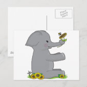 Animal Alphabet Elephant Postkarte (Vorne/Hinten)