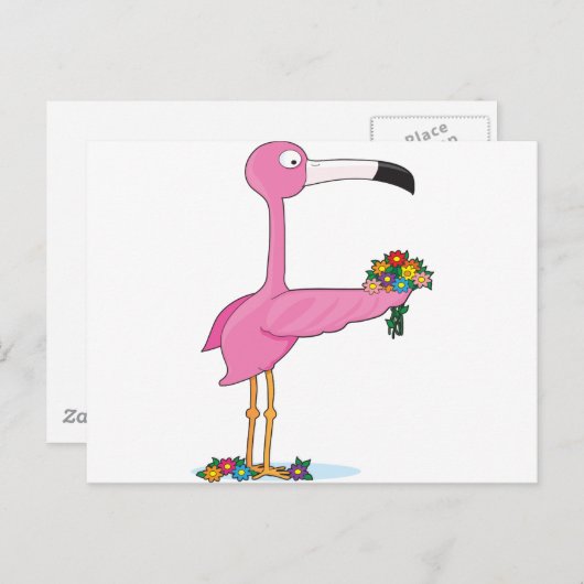 Animal Alphabet Flamingo Postkarte (Vorne/Hinten)