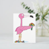 Animal Alphabet Flamingo Postkarte (Stehend Vorderseite)