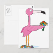 Animal Alphabet Flamingo Postkarte (Vorne/Hinten)