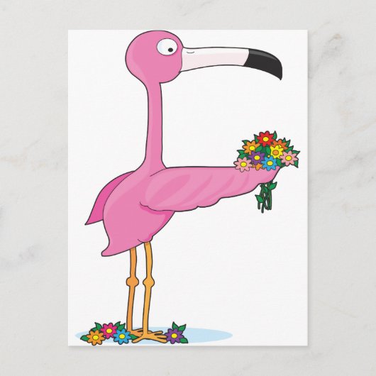 Animal Alphabet Flamingo Postkarte (Vorderseite)