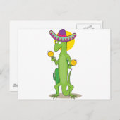 Animal Alphabet Iguana Postkarte (Vorne/Hinten)