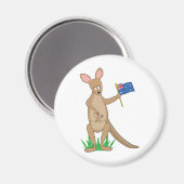 Animal Alphabet Kangaroo Magnet (Vorderseite/Rückseite)