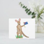 Animal Alphabet Kangaroo Postkarte (Stehend Vorderseite)